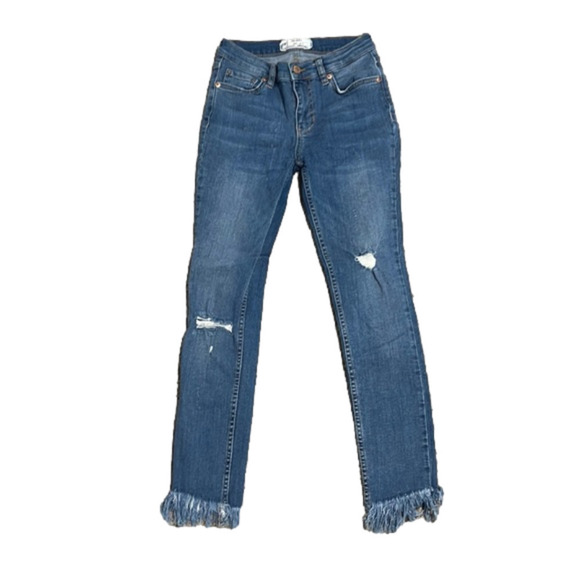 Free People Distressed Skinny Jeans - Picture 1 of 7